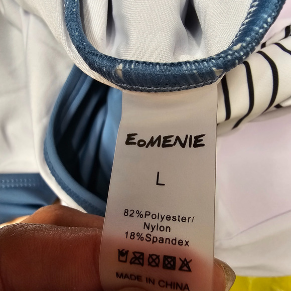 Eomenie Women's one piece Swimsuit Tummy control cutout high waisted size Large - Picture 5 of 5